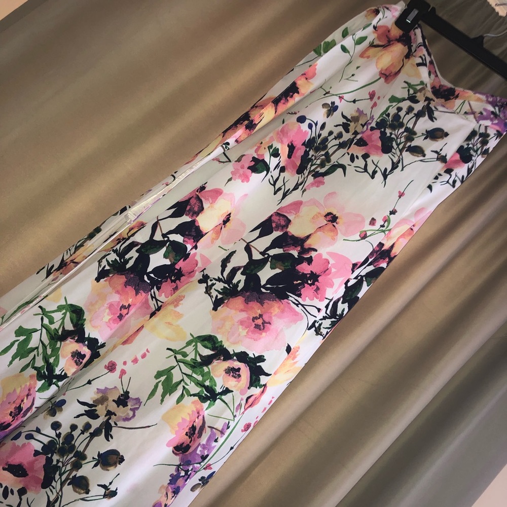 Floral maxi wrap skirt